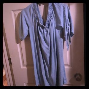 Chambray off shoulder dress NWT